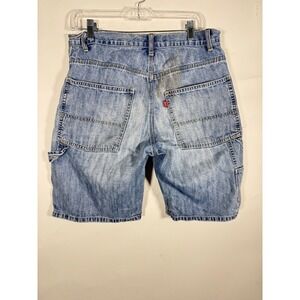 Levis Carpenter Denim Shorts Mens W32 Light Wash Blue Utility Workwear Jean Y2K